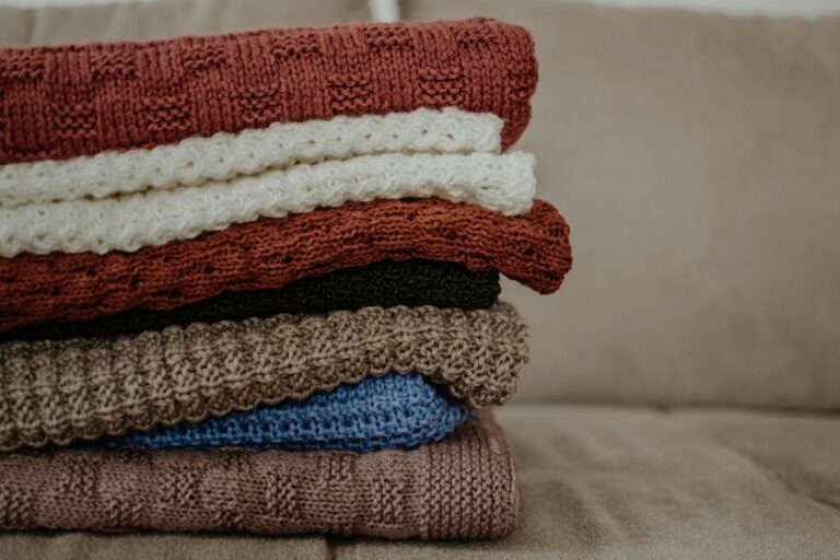 Stack of wool jumpers